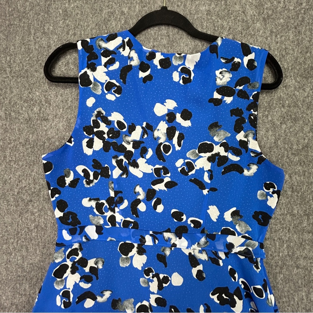 Cabi Blue Abatract Untamed Print W Polka Dot Lini… - image 8
